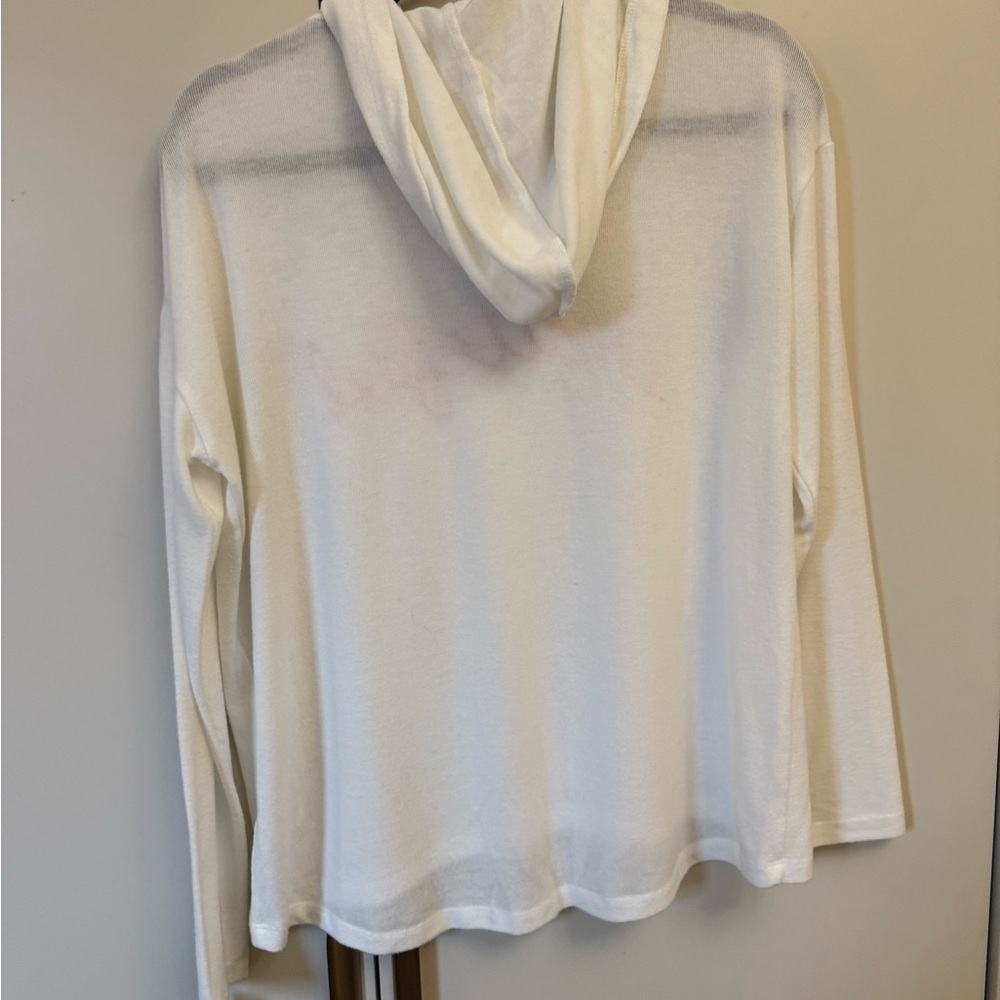 PJ Salavage Cozy White Hoodie Grateful Print Small - Picture 3 of 4